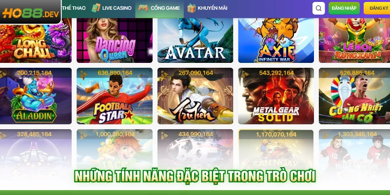 Slots HO88 3 Những tính năng đặc biệt trong trò chơi
